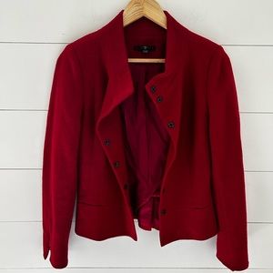 Teenflo Red 100% Wool Coat